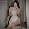 Xianyi Erotic Underwear Lace Perspective New Chinese Cheongsam Sexy Maid Outfit Free of Crotch Passion Temptation 546