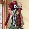 2rolls 2.5" Christmas Burlap Ribbon with Wired Edge 5 Yards Each - Snowflake Design for DIY Crafts Gift Wrapping & Holiday Decorations
