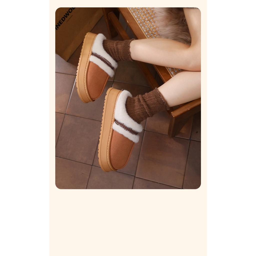 Cotton Slippers Women's Winter New Fashionable and Comfortable Thick Sole, Casual Home Plush Slippers
