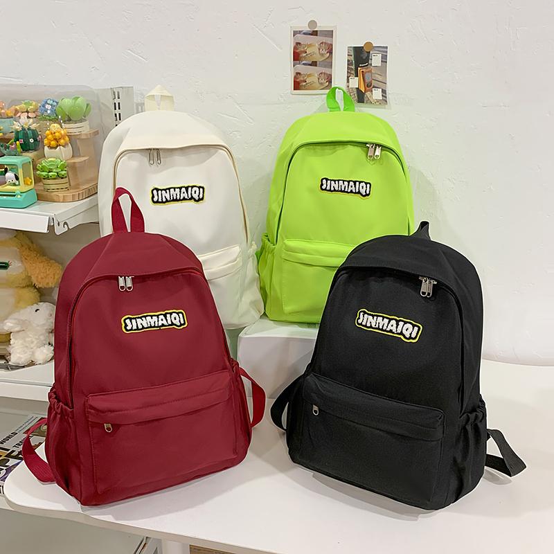 Letter Backpack Women's Lightweight Backpack Student Small Schoolbag