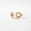 YF3652 Fashion Waterproof Jewelry Stainless Steel Ear Cuff 18K PVD Gold Plated Geometric Water Drop Zircon Clip on Earrings