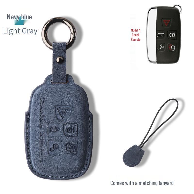 Nubuck Leather Key Case for Range Rover Models (Sport, Evoque, Defender, Discovery Sport, Velar, Freelander)