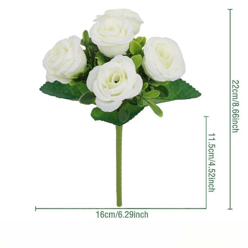 Silk Cloth Artificial Pansy Flowers DIY Phalaenopsis Simulated Rose Bouquet Soft Dyed Edged Flower Bouquet Photography Props