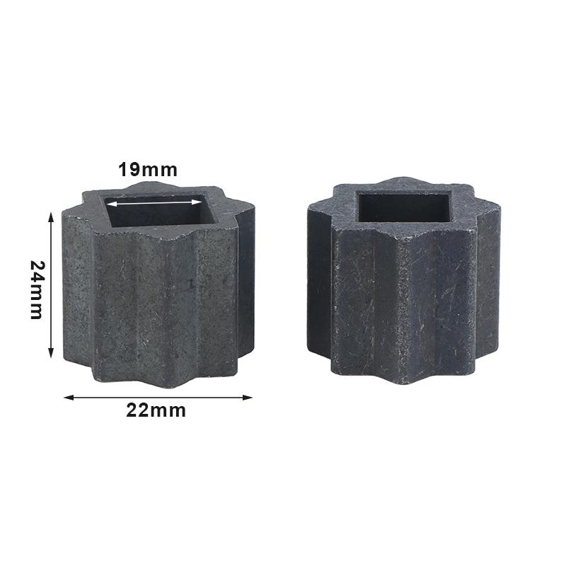 2Pcs Pneumatic Head Adapter Sleeve Actuator Connecting Sleeve Inner Square Outer Octagonal Sleeve Ball Valve Reducer Sleeves