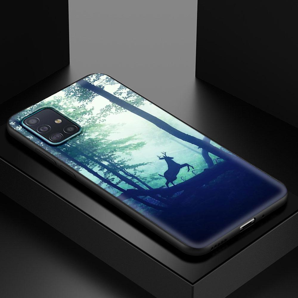 Hirschjagd Camo Handyhülle für Samsung Galaxy A51 A71 A21s A31 A41 M31 A11 M51 A12 M31s A01 A91 M11 A42 A32 5G Cover Capa