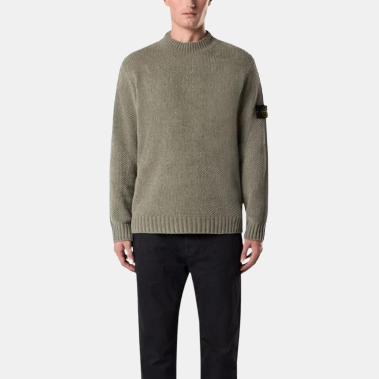 Stone Island SS26 Spring Summer Series Ribbed High Neck Logo Pullover Sweater Unisex sweater L1S155100005S00N8-V0055