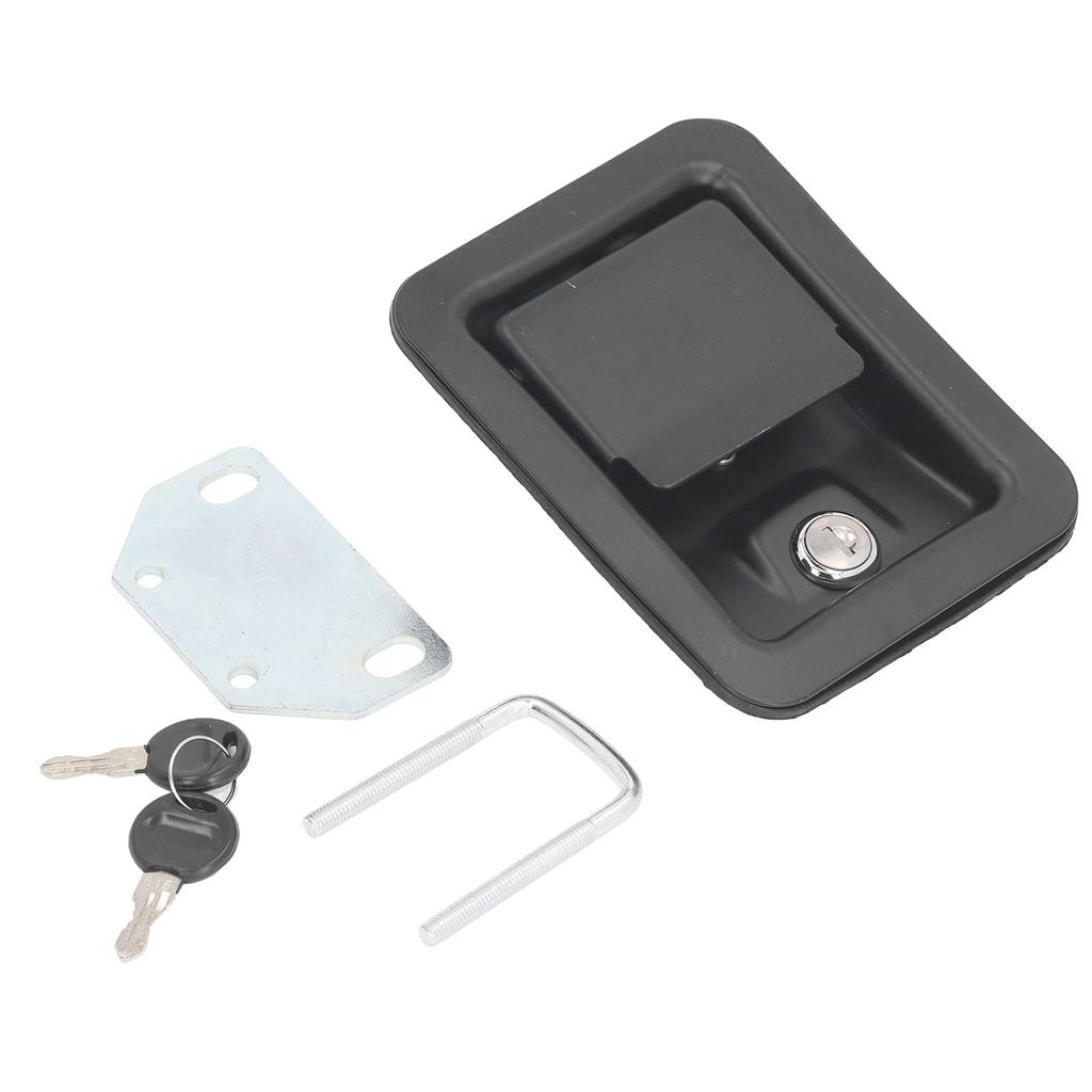 Cutie de instrumente pentru camion, fier de blocare, 140x108 mm, cutie de instrumente, cheie pentru ușă cu paletă de remorcă, cu 2 chei