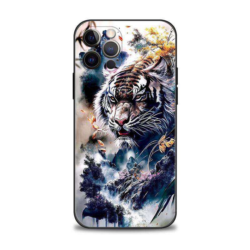 Forest King Tiger Animal Phone Case For iPhone Samsung Galaxy Redmi Xiaomi Oppo OnePlus Note S A 7 8 9 10 11 12 13 14 20 21 22 23 53 54 Pro Ultra