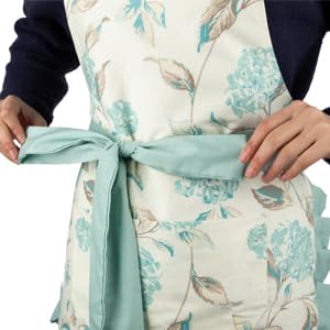 NEOVIVA Kathy Schürze für Damen, Niedlich und Stilvoll, Perfekt für Erzieherinnen, H-Form, Beliebt, Hellblau, Größe L