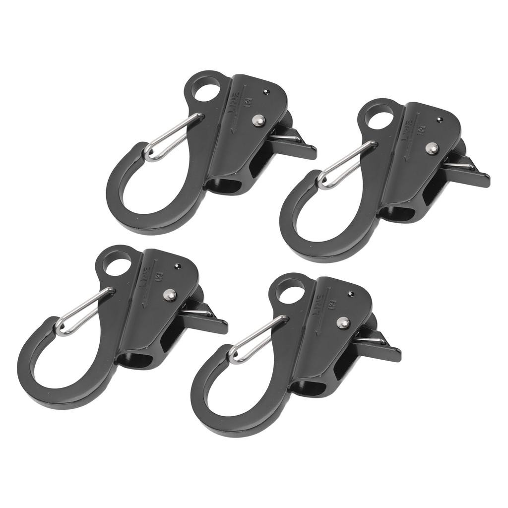 4PCS Spring Snap Attach Rope Hook 38?58in Opening 316 Stainless Steel Quick Threading Boat Spring