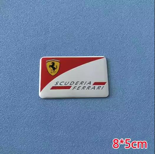 Aluminum Car Sticker Ferrari Pattern Decal Cover Badge Supplies Replacement Car Styling Decal For Ferrari Teams Auto Accessories GP6