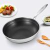 ZISIZ Double-Sided Honeycomb Stainless Steel Wok