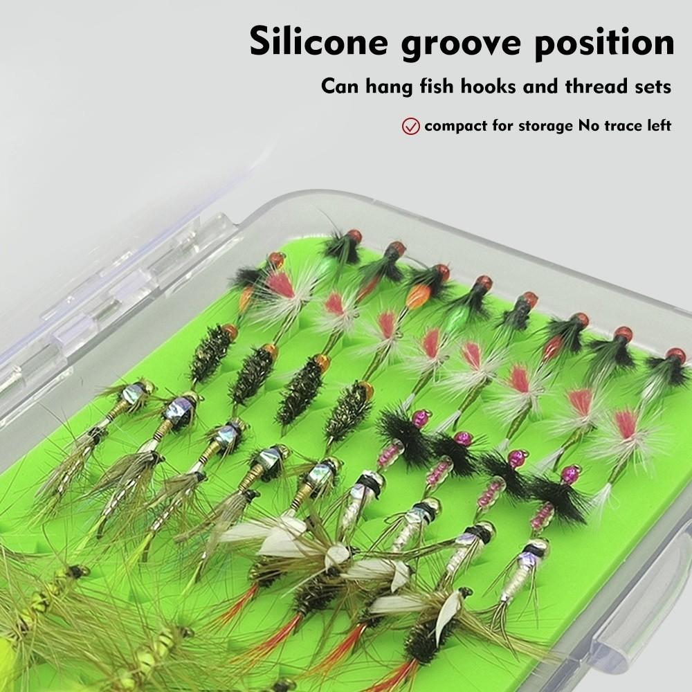 2PCS Super Slim Fly Fishing Box Clear Lid Fly Box Portable Fly Storage Case  Fly Fishing