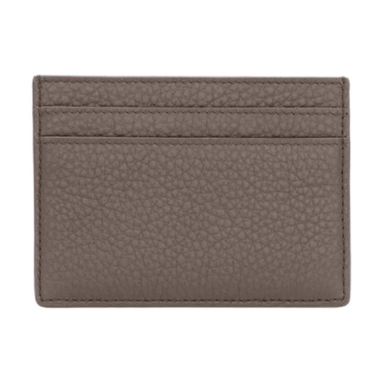 Saint Laurent Cassandra Brand Logo Calfskin And Brass Card Holder Mini Men card holder Dark-Brown 847951-AAELP-1997