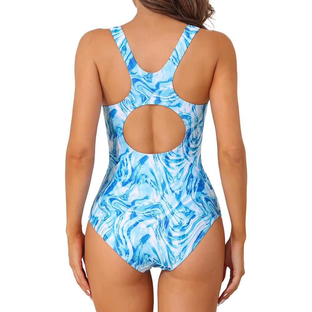 CHARMLEAKS Einteiliger Sport-Badeanzug für Damen, Slim-Fit-Bademode für den Bauch