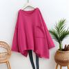 Plus Size Women Solid Color Long Sleeve Pocket Hoodie Spring Autumn Loose Casual Oversized Tops Pullover