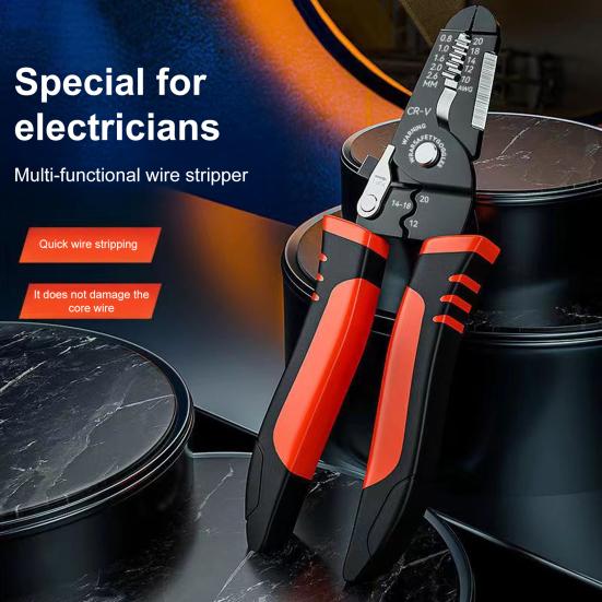 

1/2 шт. Инструменты для зачистки проводов, обжимные инструменты с эргономичной ручкой, высокоточные универсальные многофункциональные электрические кусачки для проводов и кабелей 1pc