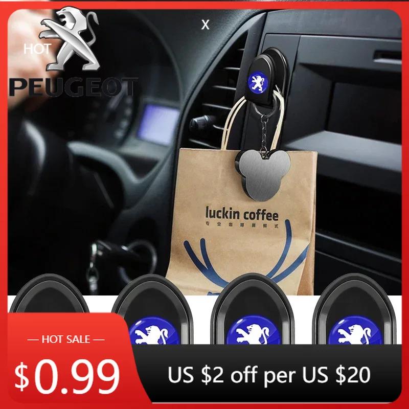 

Car Sticker Mini Car Hooks USB Cable Headphone Key Storage Hooks For Peugeot 206 207 307 3008 2008 308 407 408 508 301 208 Car A 2Pcs