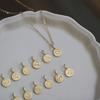 S925 Sterling Silver Plated 14k Gold Necklace Twelve Constellations Round Style Small Cute Necklace Women Jewelry Gift