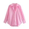 Fashion Casual Long Sleeve Office Shirt Women 2023 Multicolor Loose Simple Blouses Buttons Spring Autumn Lapel Ladies Tops 30443