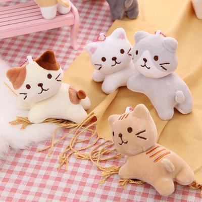 Key Buckle Cute Cat Plush Pendant Korean Style Cartoon Doll Pendant  Gift