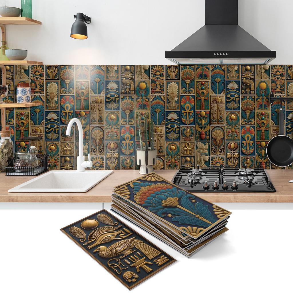 Embossed Pe Foam Thickened Wall Sticker, Self-Adhesive Waterproof And Oil-Proof Tile Sticker, Kitchen Bathroom Home Decoration