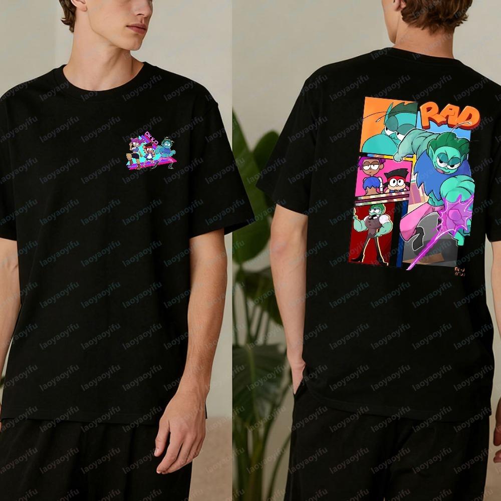 

Cute Cartoon OK K.O.! Hero Graphic Short Sleeve T-Shirt Men Cotton Tee Streetwear Fashion for Gaming Animation Lovers Teenagers S разноцветный