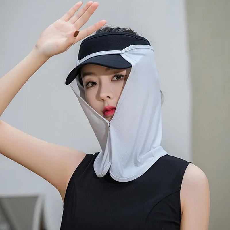 Pentru Bărbați Șapcă cu Protecție UV Mască Eșarfă de Mătase Protecție Gât pentru Exterior Voal de Protecție Solară Mască de Protecție Solară Acoperire Față Anti-UV Eșarfă pentru Față