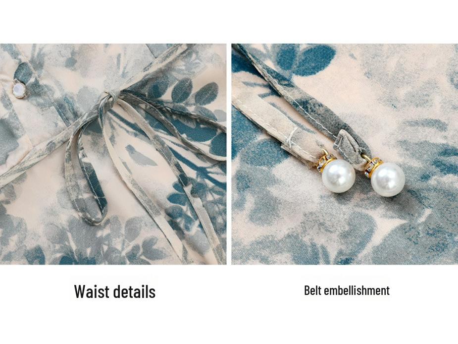 Letní šifonové šaty 2024: Krátkorukávové dlouhé šaty pro módní ženy ve věku 40-50 let