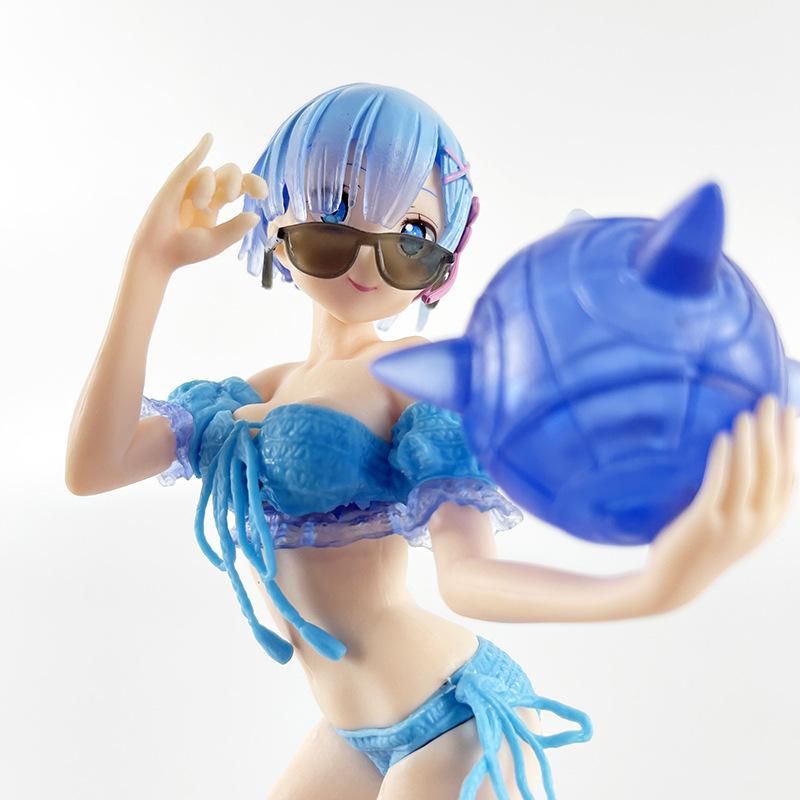 Rem Ram Swimsuit Figure ReZero Anime Life Model Ornament Toy Gift