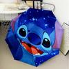 1PC Cartoon Sti-tch Printed Umbrella Folding Umbrella, Automatic Umbrella 8-Frame for Travel, Camping Fan Gifts Christmas Gifts