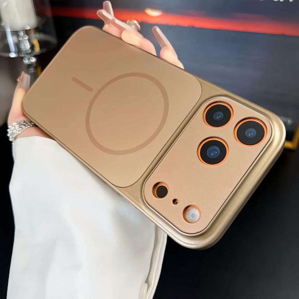 Orange Matte Magnetische Acryl Handyhülle für Apple 17 Pro - Sturzsicher und kompatibel mit den Modellen 13/14/16