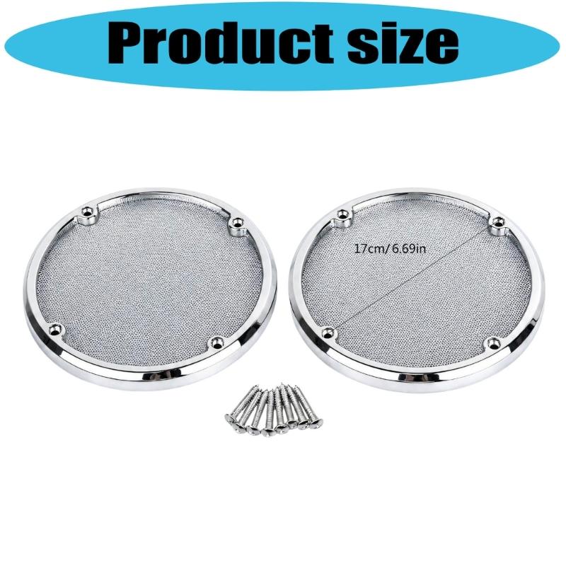 Replacement Rear Speaker Grille Covers with Metal Mesh Panels and ABS Frames for 2014-2023 a Finished Speaker Opening, 1 Set