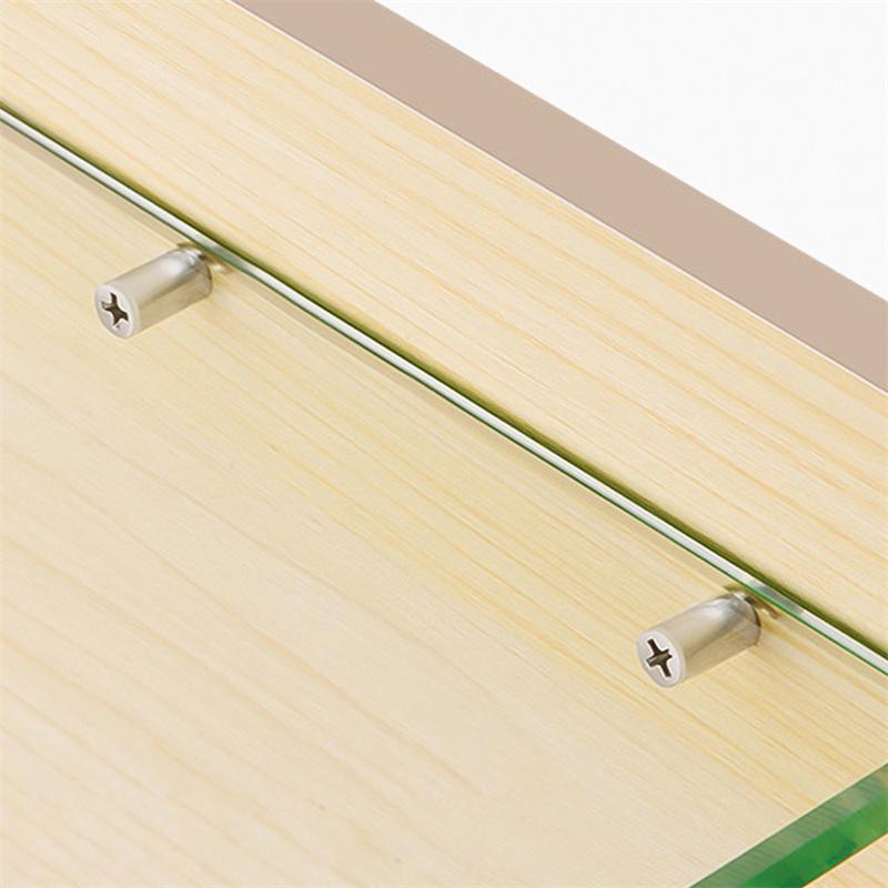Self Tapping Screw Cabinet Shelf Bracket Laminate Support with Rubber Sleeve Non-Slip Layer Glass Plate Holder Fixed Screw