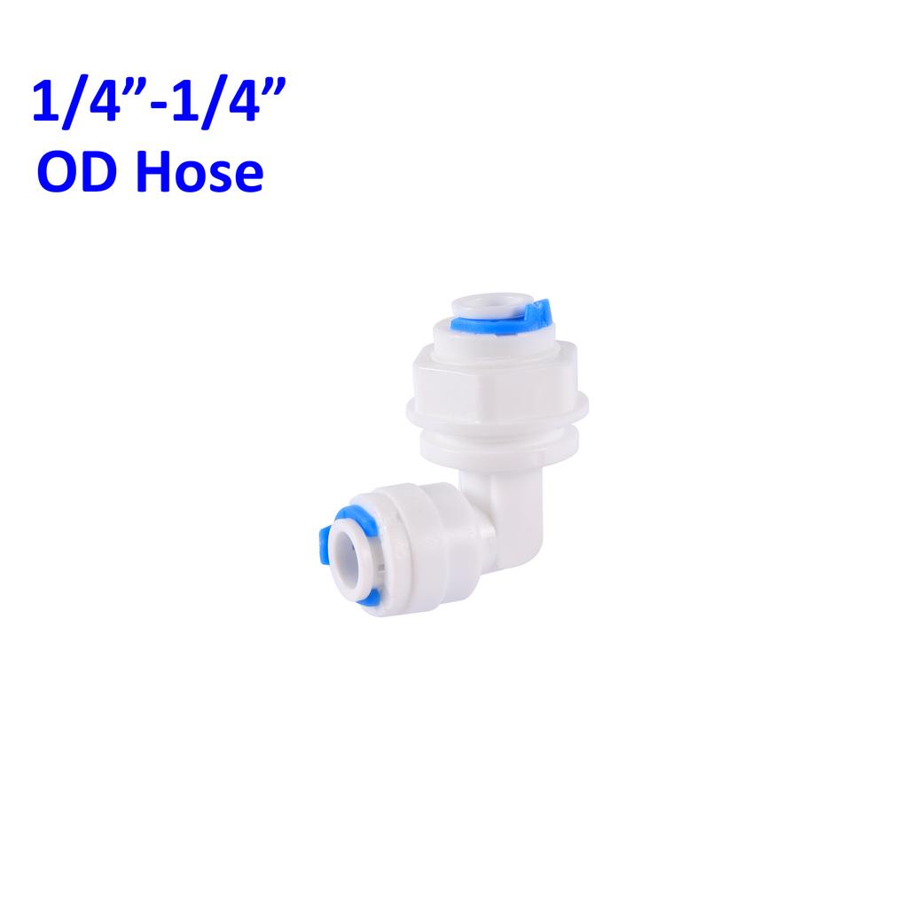 OD 1/4" 3/8" Hose Tube Connectors Reverse Osmosis Aquarium Fittings RO Water Elbow Straight Plastic Pipe Coupling Water Joints