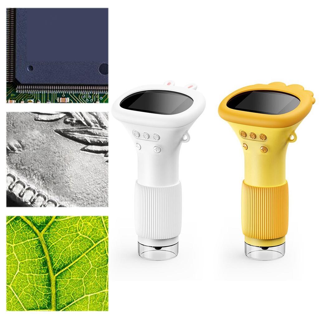 2-Zoll-Bildschirm Handheld-Mikroskop 2MP 100- bis 1000-facher Zoom Echtzeit-HD-Bildgebung Tragbares Mikroskop mit 8