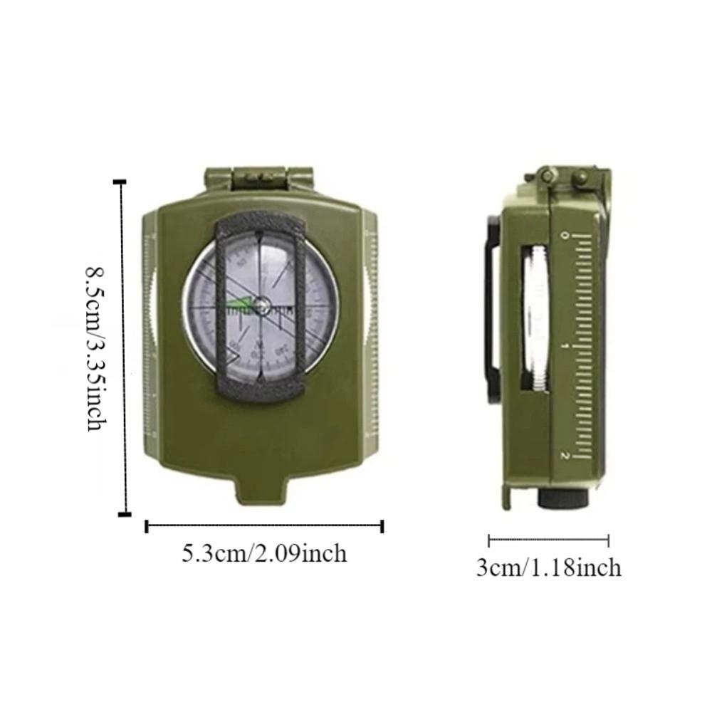 Portable Luminous Outdoor Compass Waterproof High Precision Survival Compass Mini Multi-Function Compass Exploration