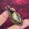Schalenblende Gemstone Pendant Copper Wire Wrapped Antique Jewelry Gifts For Him