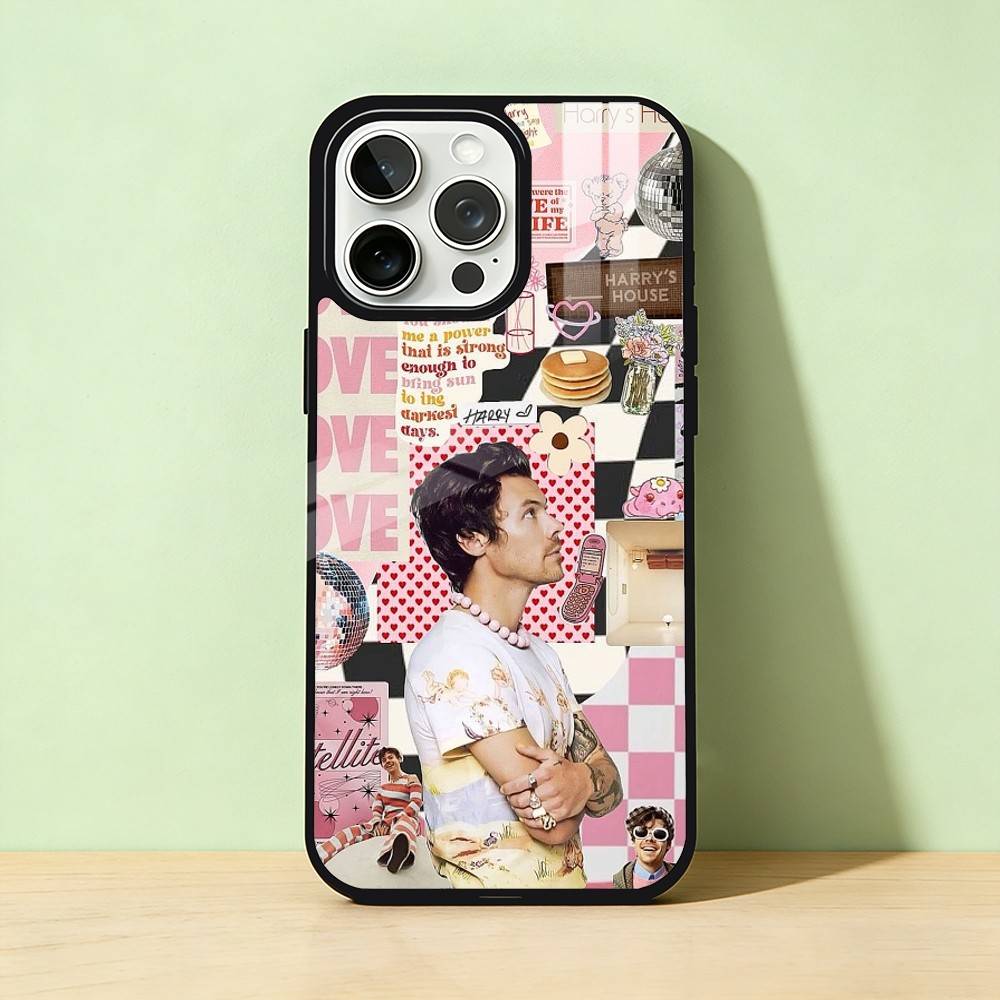 

AAA H-HaRRy Music Styles Phone Case For iPhone 17 16 15 14 13 12 11 Pro Max Plus Silver Matte Black Cover iPhone16e