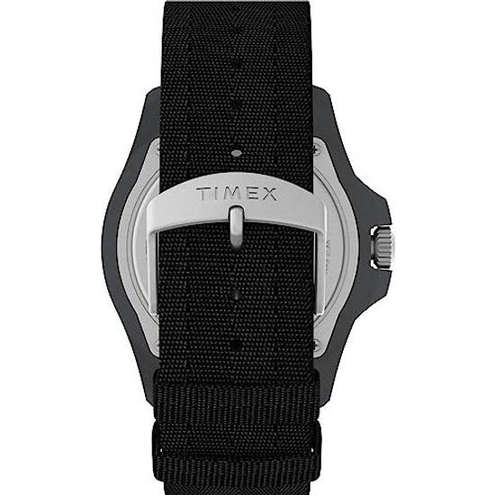 TIMEX Expedition Free-dive Ocean Black Dial Plastic Mineral Glass Solar 5 ATM Water Resistant 44MM Watch TW2V40500 Mens