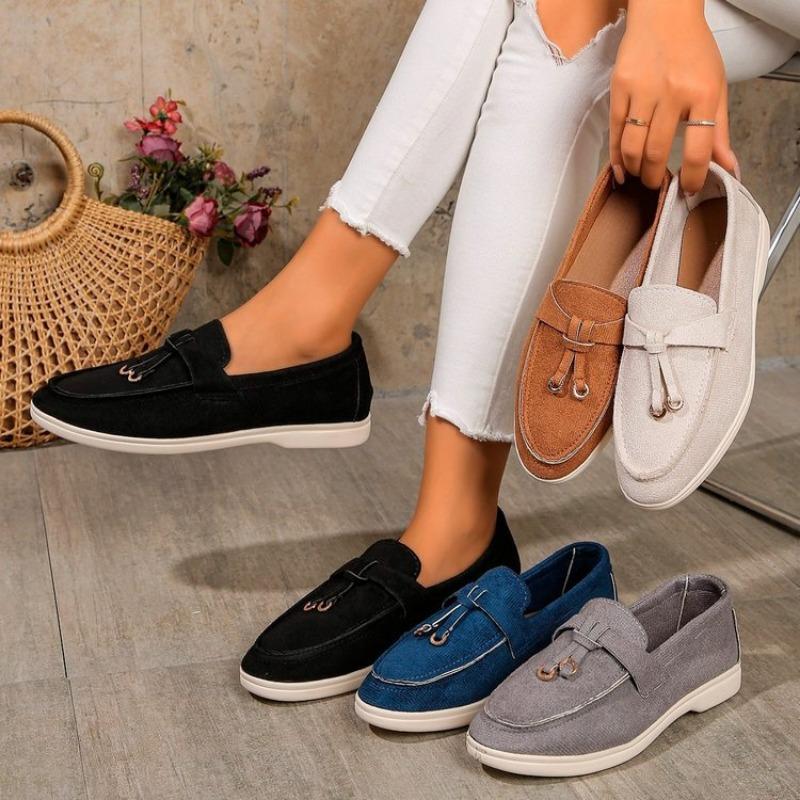Large Size Casual Single Shoes Women's Autumn New Style One Pedal Doudou Single Shoes Women