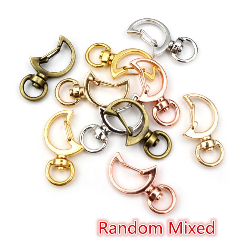 10pcs Random Mixed Snap Hook Trigger Clips Buckles For Keychain Lobster Clasp Hooks for Necklace Key Ring Clasp Jewelry Supplies