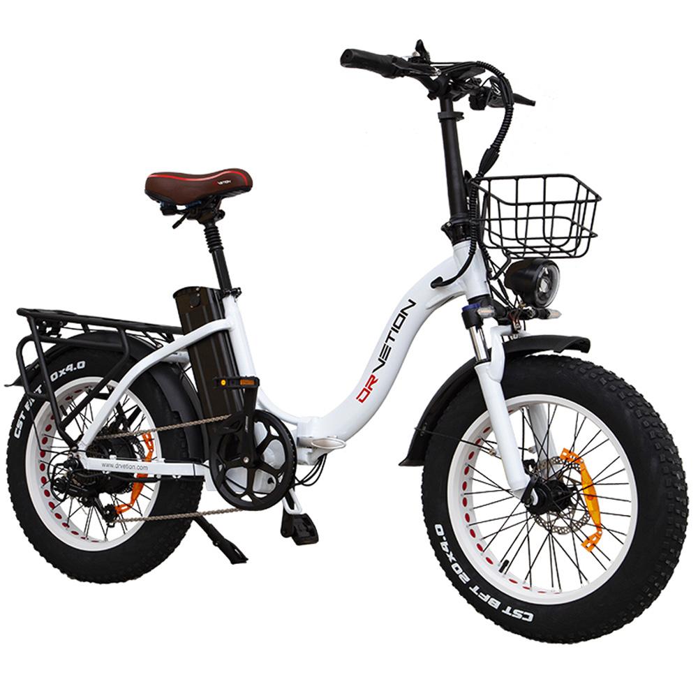 Drvetion CT20 20" Step-Through E-Bike 750W 48V10/15/20Ah City E-Bike, Foldable Design, Basket & Rear Rack for Daily Commuter & Outdoor Use