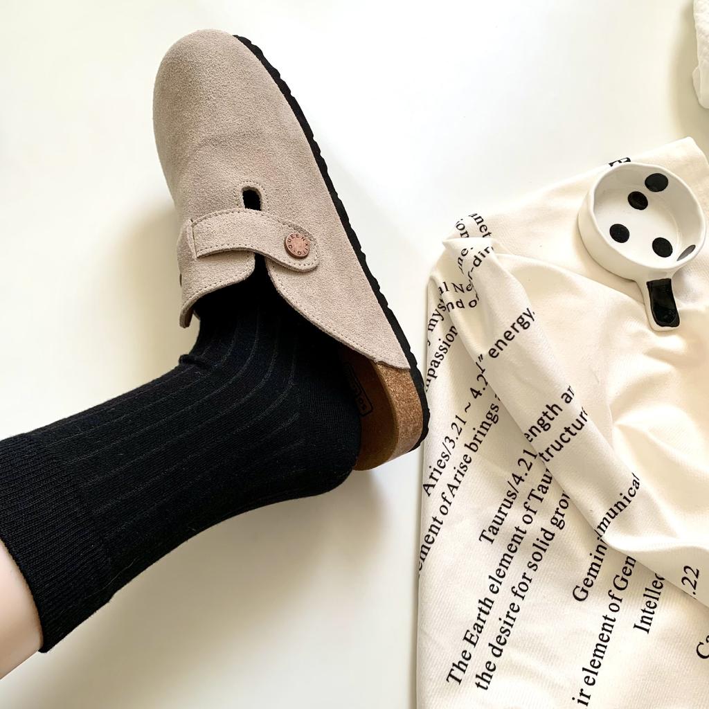 Socks Four Seasons White Strips Solid Color Black, White And Grey Medium Tube Socks Boneless Versatile Stacking Socks