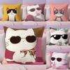 Cute Cool Cat Wearing Sunglasses Pillow Case Pillow Case Plush Fabric Soft Double Sided Print Home Sofa High Quality Cushion