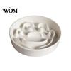Raised Cat Bowl Elevated Pet Slow Feeder, Ceramic Dog with Stand, Prevents Feeder for Dogs Choking, Protects Spine, Food Cats Pets