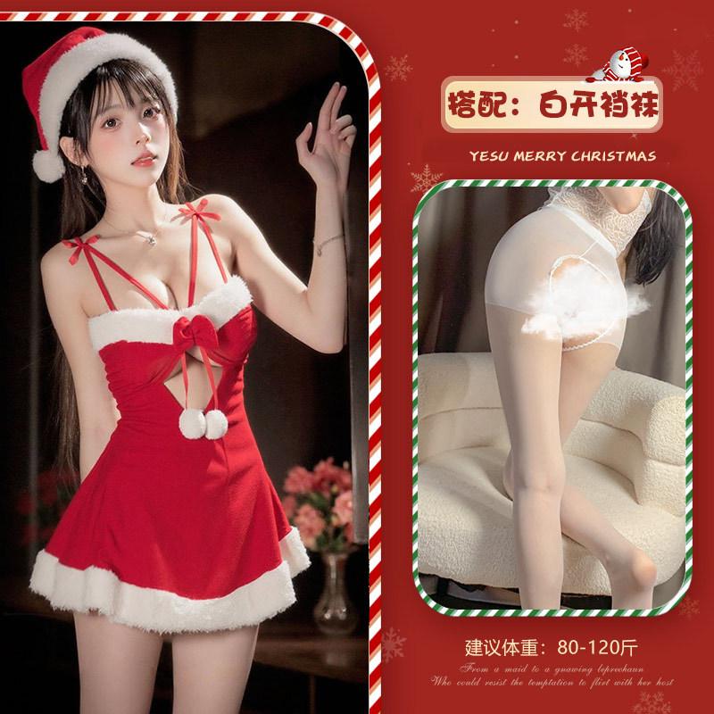 Sexy Lingerie Sexy Christmas Bunny Uniform Seduction Nightclub Passion New Year's Day Suit New Year's Robe Short Robe
