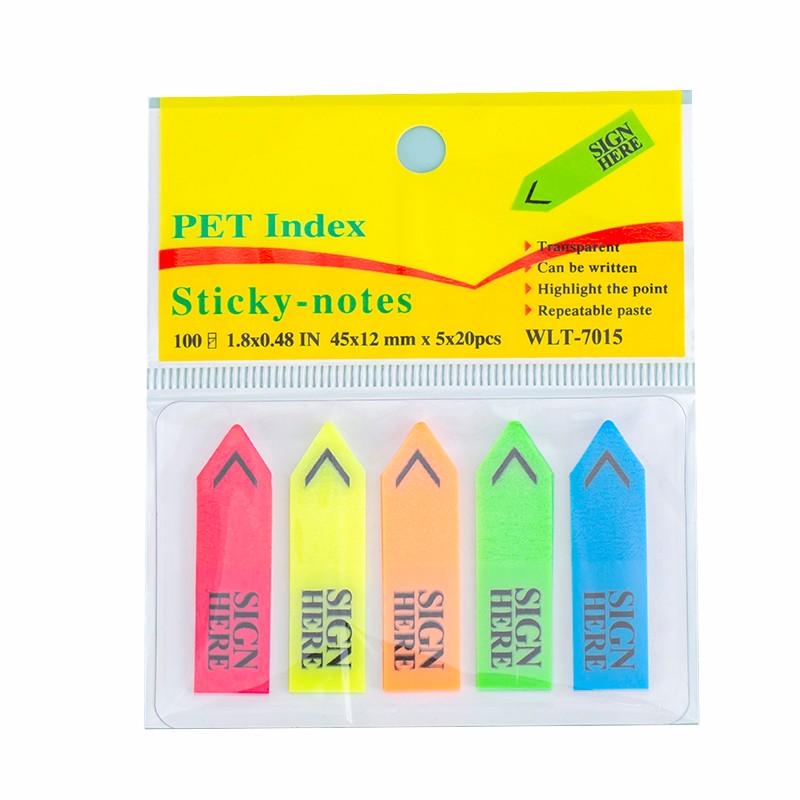 

Multicolor Signature Reminder Sticky Notes – 7 Colors Index Stickers
