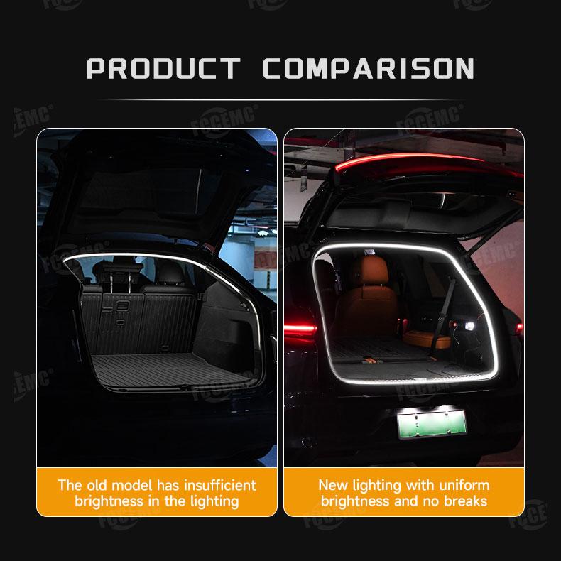 5m LED Car Trunk Lighting Strip With Cigar Magnetic Induction Modified Decorative Light For Tesla Model Y New Electric Vehicles
