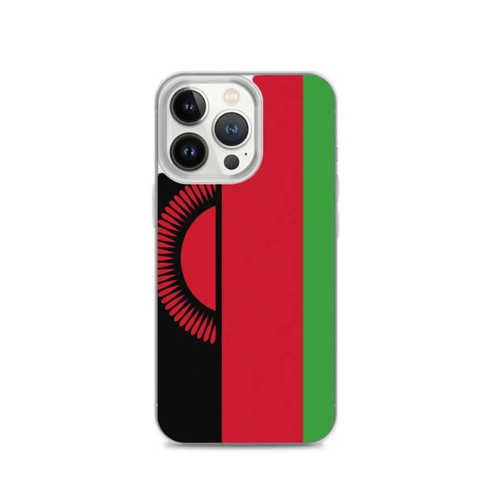 Custodia per iPhone - iPhone 13 Pro - Drapeau Malawi - Souple - Multicolore - Plastica trasparente